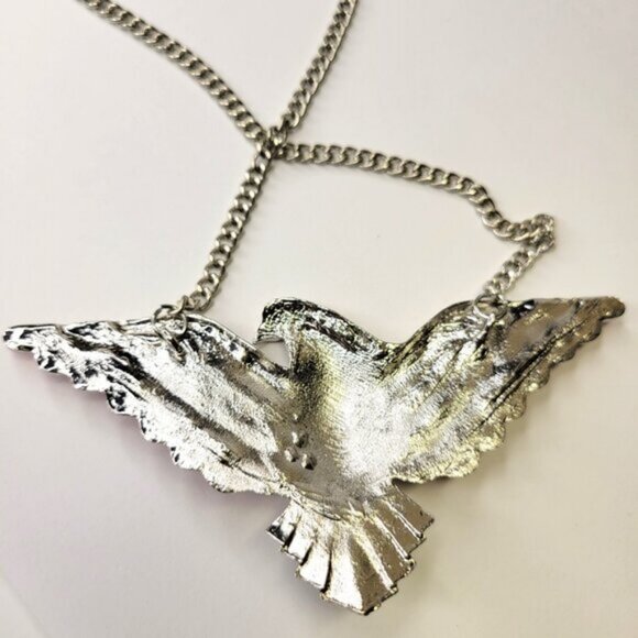 American Eagle Pendant Necklace Eagle Pendant Statement Bird Pendant - Picture 9 of 13